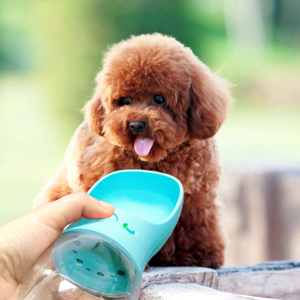 Outdoor Travel Portable Pet Drinking Water Cup Water Feeder, Capacity: 350ml (Blue)-garmade.com