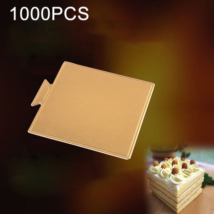 100 / Pack Small Square Cake Cardboard Pad Thick Rigid Golden Cake Mousse Cake Mat-garmade.com