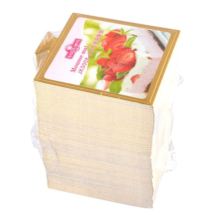 100 / Pack Small Square Cake Cardboard Pad Thick Rigid Golden Cake Mousse Cake Mat-garmade.com