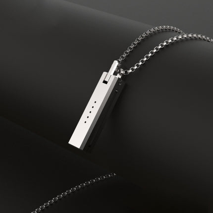 Mijobs Metal Screwless Magnetic Pendant Necklace for Fitbit Flex 2, Host not Included (Black)-garmade.com