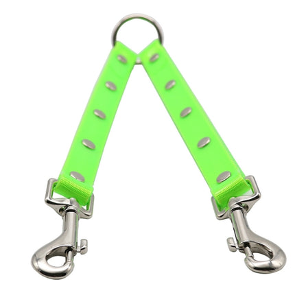 TPU Material Pet Dogs 2 in 1 Tangle-free Traction Rope Double Pet Dog Walking Leash, Length: 25 cm (Green)-garmade.com