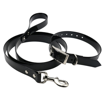 TPU Material Traction Belt Pet Dogs Collar Telescopic Dog Traction Rope with Dog Leash Handle, Size: S, Rope Length: 120 cm, Collar Size: 40 cm(Black)-garmade.com