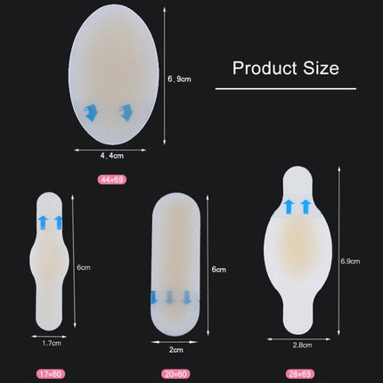 10 PCS Foot Care Skin Hydrogel Analgesic Plaster Blisters Slip Heel Protector Size: 28x69cm-garmade.com