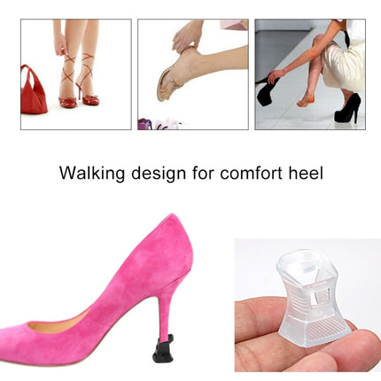 5 Pairs Hard Wearing Anti-slip PVC StoppersShoes High Heel Cover Protectors, Size: S ,Random Color Delivery-garmade.com