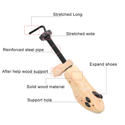 Pine Wood Unisex Fixed Fits Support Stretcher Shaper Shoes Expander , Size: S（34-37Yards）-garmade.com