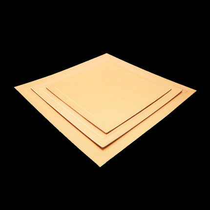 100 PCS Square Cake Cardboard Pad Golden Cake Mousse Cake Mat, Size: 28 x 28cm-garmade.com