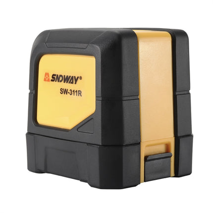SNDWAY SW-311R Laser Level Covering Walls and Floors 2 Line Red Beam IP54 Water / Dust-proof(Yellow)-garmade.com