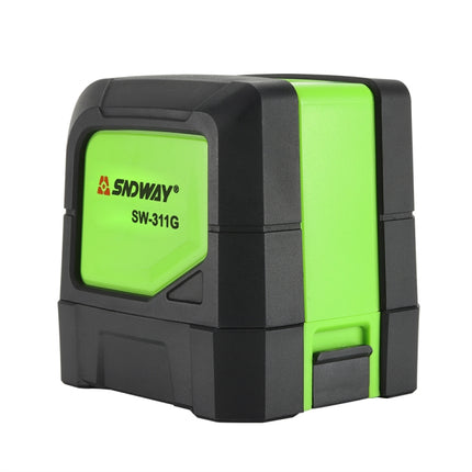 SNDWAY SW-311G Laser Level Covering Walls and Floors 2 Line Green Beam IP54 Water / Dust proof(Green)-garmade.com