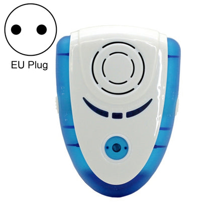 6W Electronic Ultrasonic Electromagnetic Wave Anti Mosquito Rat Insect Pest Repeller with Light, EU Plug, AC 90-240V, Random Color Delivery (Blue)-garmade.com