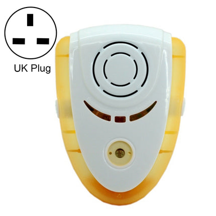 6W Electronic Ultrasonic Electromagnetic Wave Anti Mosquito Rat Insect Pest Repeller with Light, UK Plug, AC 90-240V, Random Color Delivery (Yellow)-garmade.com