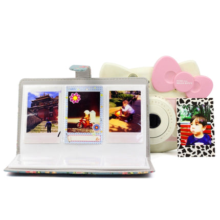 Rose Pattern 3 inch DIY PU Mini Creativity Insert Type 32 Pages Exquisite Photo Album for Polaroid-garmade.com