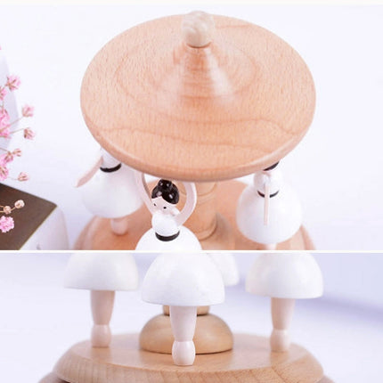 Dance Angel Shape Home Decor Originality Wooden Musical Boxes-garmade.com