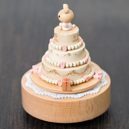 Birthday Cake Shape Home Decor Originality Wooden Musical Boxes-garmade.com