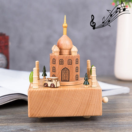 Taj Mahal Shape Home Decor Originality Wooden Musical Boxes-garmade.com