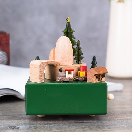 Christmas Tree Shape Home Decor Originality Wooden Musical Boxes-garmade.com