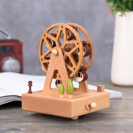 Round Ferris Wheel Shape Home Decor Originality Wooden Musical Boxes-garmade.com