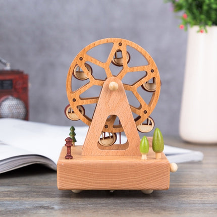 Round Ferris Wheel Shape Home Decor Originality Wooden Musical Boxes-garmade.com