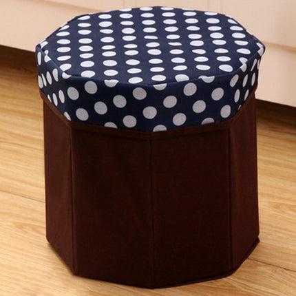 Household Multifunctional Folding Seating Storage Stool(Navy Blue)-garmade.com