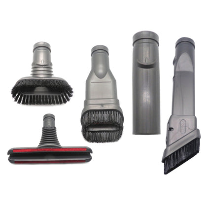 XD974 5 in 1 Round Brush + 2 x Stiff Brush + Bed Brush + Connector for Dyson Vacuum Cleaner Parts Kits-garmade.com