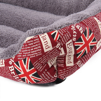 National Flag Four Seasons Genuine Warm Pet Dog Kennel Mat Pet Bed, Size: M, 54×42×12cm(Coffee)-garmade.com