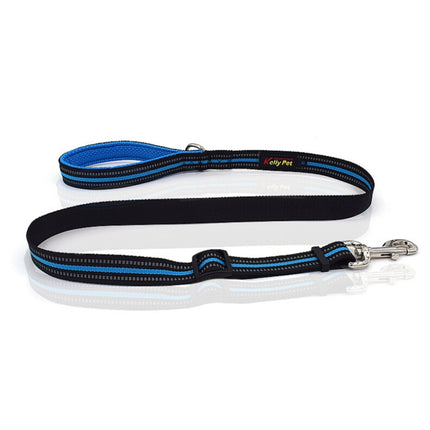 Pet Dogs Nylon Night Reflective Breathable Handheld Traction Lead Leash, Size: S, Adjustable Range: 2.0*(100-140cm)(Blue)-garmade.com