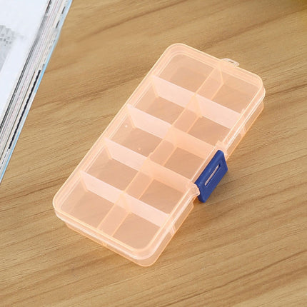 10 PCS Removable Grid Plastic Box Organizer for Jewelry Earring Fishing Hook Small Accessories, Size: Small, 10 Slots-garmade.com