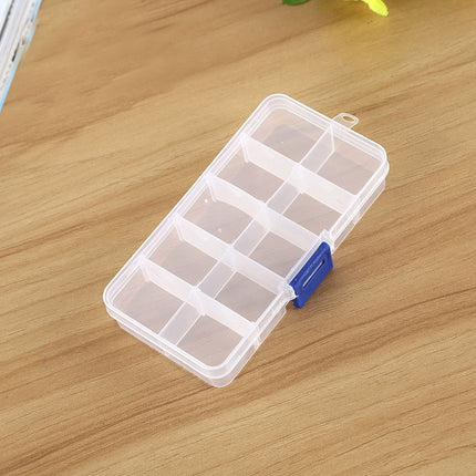 10 PCS Removable Grid Plastic Box Organizer for Jewelry Earring Fishing Hook Small Accessories, Size: Small, 10 Slots-garmade.com