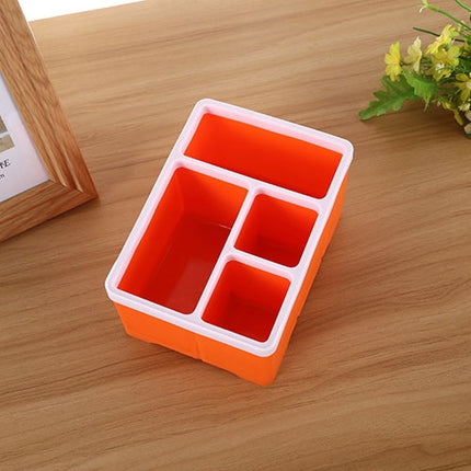 Desktop Storage Organizer Remote Control Caddy Holde for Desk Office Supplies(Orange)-garmade.com