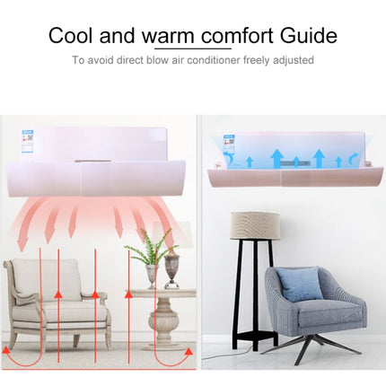 Air Conditioning Wind Deflector Shroud Bedroom Wall-Mounted Baby Universal Anti-Straight Blowing Air Conditioning Windshield(White)-garmade.com