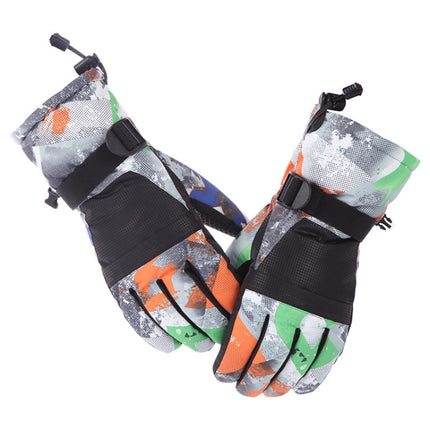 Protective Unisex Skiing Riding Winter Outdoor Sports Touch Screen Thickened Splashproof Windproof Warm Gloves, Size: M-garmade.com