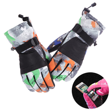 Protective Unisex Skiing Riding Winter Outdoor Sports Touch Screen Thickened Splashproof Windproof Warm Gloves, Size: S-garmade.com
