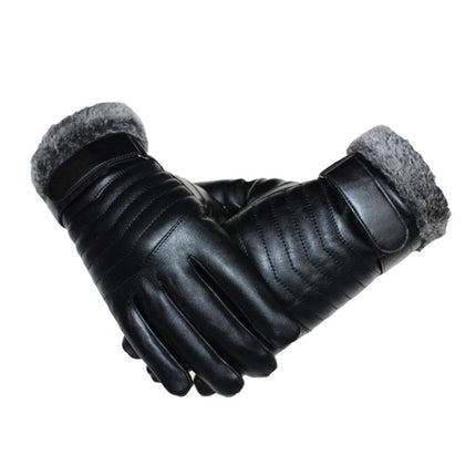 Protective Riding Winter Outdoor Sports Touch Screen Thickened Splashproof Windproof Warm Polyester Gloves for Male-garmade.com