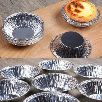 100pcs / Pack Aluminum Foil Egg Tart Cup Cake Holder, Size: 7.5 x 4 x 2cm-garmade.com