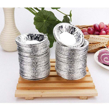 100pcs / Pack Aluminum Foil Egg Tart Cup Cake Holder, Size: 7.5 x 4 x 2cm-garmade.com