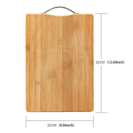 Kitchen Rectangular Bamboo Chopping Block Thickening Cutting Board, Size: 32cm x 22cm-garmade.com
