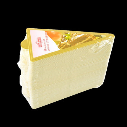100 / Pack Small Triangle Cake Cardboard Pad Thick Rigid Golden Cake Mousse Cake Mat-garmade.com