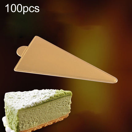 100 / Pack Small Triangle Cake Cardboard Pad Thick Rigid Golden Cake Mousse Cake Mat-garmade.com