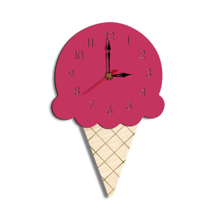 Ice Cream Styling Decorative Wall Clock (Pink)-garmade.com