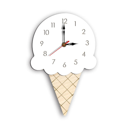 Ice Cream Styling Decorative Wall Clock (White)-garmade.com