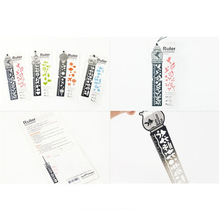 5 PCS Delicate Hollow Out Pattern Bookmark Ultra-thin Metal Bookmark Tape Ruler Fashion Bookmarks for School Office Supplies, Random Pattern Delivery-garmade.com