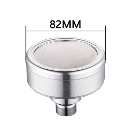 Removable and Washable Space Aluminum Plated Round Pressurized Top Spray Shower Head, Size: 82mm(Silver)-garmade.com