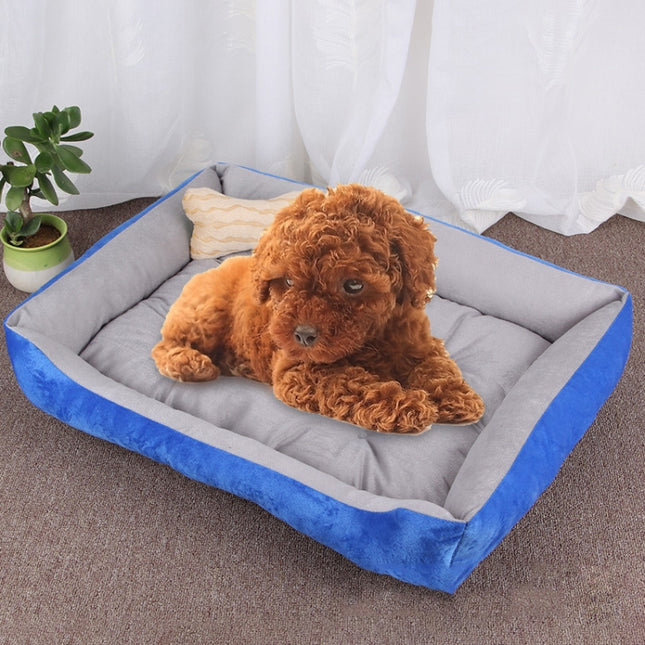 Dog Bone Pattern Big Soft Warm Kennel Pet Dog Cat Mat Blanket, Size: S, 60×45×15cm (Light Grey)-garmade.com