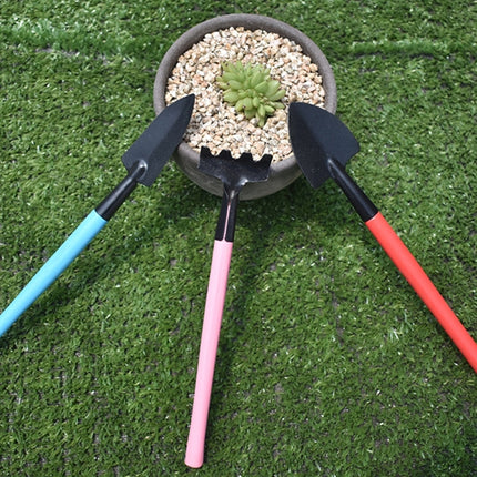 Rake Shovel Digging Trowel 3 Sets Colorful Wooden Handle Metal Head Mini Garden Plant Tool Gardening Tool Garden Flower Tools Garden Tools Combination Set,Random Color Delivery-garmade.com