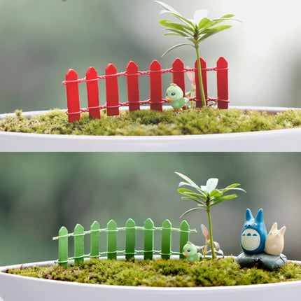 10 PCS Mini Small Fence Barrier Wooden Craft Wooden Small Fence Moss Micro-landscape Ornaments, Random Color Delivery-garmade.com