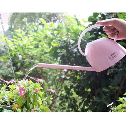 Gardening Watering Pot Pouring Pots Home Long Mouth Kettle Office Home Plastic Sprinkler, Capacity: 1.0L, Random Color Delivery-garmade.com