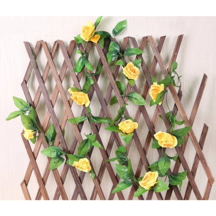 Simulation of Rattan Flowers Artificial Flowers Fake Simulation Champagne Rose Ivy Vine Hangings Garlands for Home Wedding Decoration, Length: 2.5m, Random Color Delivery-garmade.com