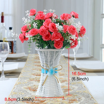 Plastic Flower Pots Medium Size Flower Pots Fashion Balcony Garden Plant Planter Floral Vase Home Decoration, Ribbon Random Color Delivery-garmade.com