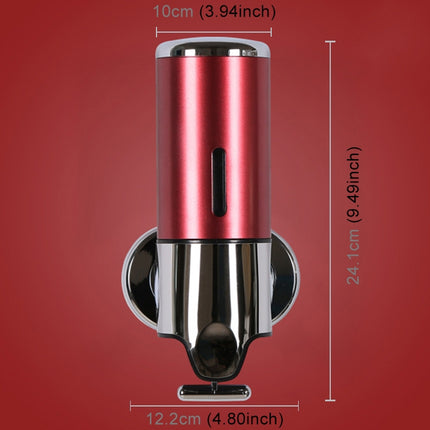 Hotel Shower Manual Dispenser Wall Mounted Washing Liquid Shampoo Soap Bottle, Capacity: 500ml(Dark Red)-garmade.com