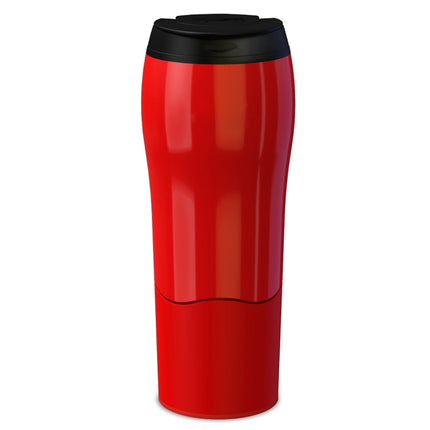 Portable Mighty Mug Solo Travel Coffee Herbal Ice Tea Fizzy Drink Mug Water Bottle Cup, Capacity: 550ml(Red)-garmade.com