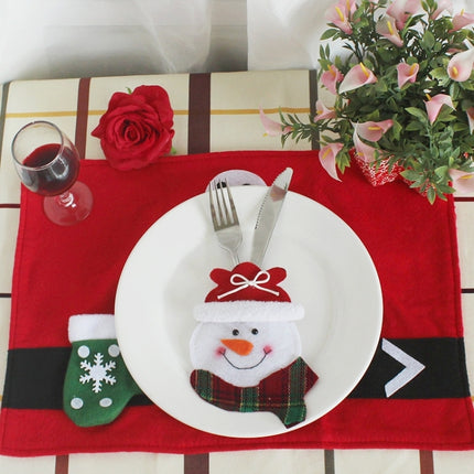 3 in 1 Christmas Decoration Round Face Style Cutlery Holders-garmade.com